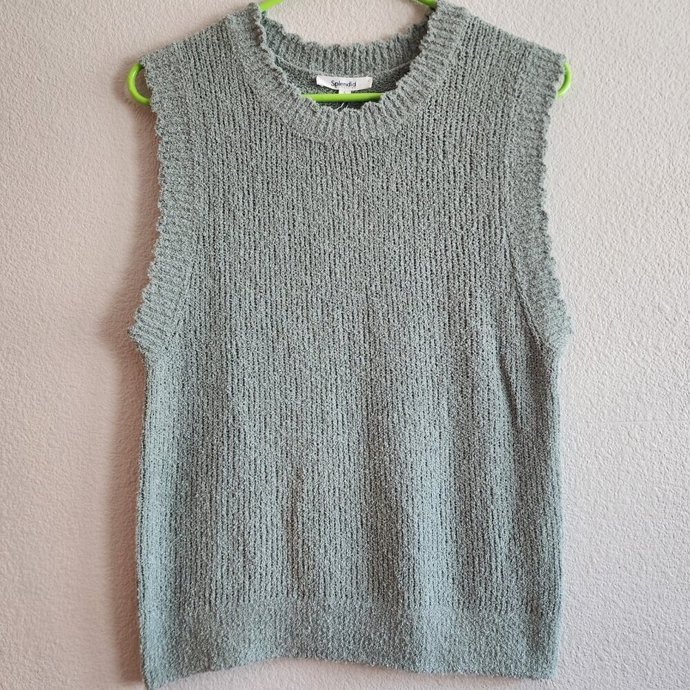 Splendid Sweater Womens Small Sleeveless Pullover Textured Knit New RM4S130